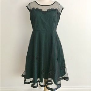 Missmay Green and Black Winter Cocktail Dress XL
